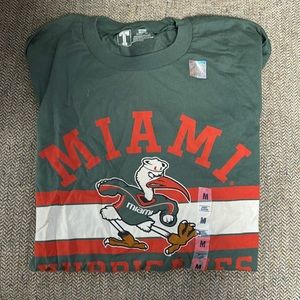 Men’s medium brand new university of Miami tshirt.